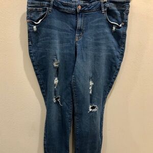 Old Navy Distressed Skinny Jeans - Blue
